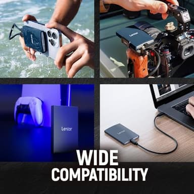 Lexar 2TB Armor 700 Portable SSD, Up to 2000MB/s, USB 3.2 Gen 2x2, Rugged, IP66 Water & Dust Resistance, Compatible w/iPhone 15/16, Cameras, Gaming, External SSD, Dark Blue (LAR700X002T-RNLNU) - Image 6