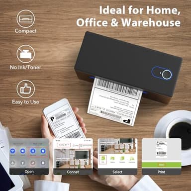 Nelko Bluetooth Thermal Shipping Label Printer, Wireless 4x6 Shipping Label Printer for Small Business, Support Android, iPhone and Windows, Widely Used for Amazon, Ebay, Shopify, Etsy, USPS - Image 5