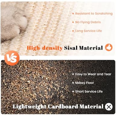 LMUGOOS Cat Scratcher, Cat Natural Sisal Scratching Pad, Kitten Interactive Toy with Ball Track Spring Ball for Chasing Hunting Mental Physical Exercise Puzzle - Image 4