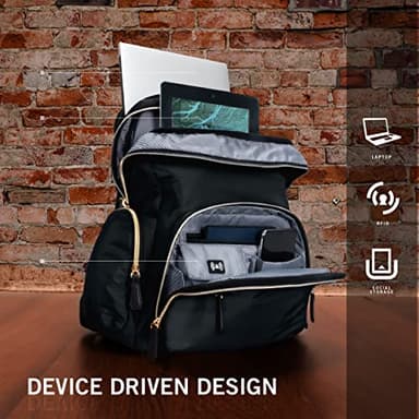 Kenneth Cole REACTION Sophie Backpack, Black, 15" Laptop - Image 2