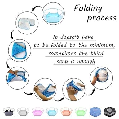 Small Animals Playpen, Portable Pop-up Open Interactive Pet Tent, Indoor Outdoor Fence for Rabbits, Guinea Pig, Hamster, Chinchillas, Kittens, Puppies - Image 2