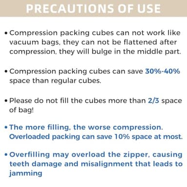 BAGAIL 4 Set/6 Set/8 Set Compression Packing Cubes Travel Accessories Expandable Packing Organizers (Half Mesh, 6-Black) - Image 5