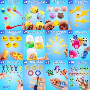 125 Pack Fidget Toys Assortment for Kids 4-8-12,Stress&Anxiety Relief Toys for Party Favors,Treasure Box Fillers,Classroom Prizes Rewards,Carnival,Pinata Stuffers - Image 6