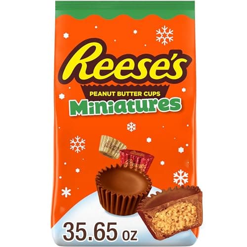 REESE'S Miniatures Milk Chocolate Peanut Butter Cups, Christmas Candy Bag, 35.65 oz - Image 1