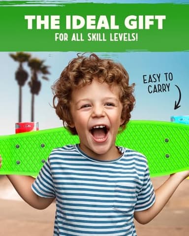 Deleven 22" Skateboard with Bright LED Wheels, Skate Tool, ABEC 7 Bearings - for Kids Beginners Adults - Image 5