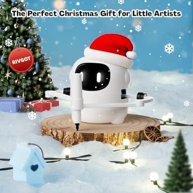 RIVGOT Drawing Robot for Kids with 150 Cards, Voice Interactive Educational Drawing Machine, Montessori Painting Learning Toys for 3 4 5 6 7 8 Year Old Boys Girls Birthday Party - Image 6