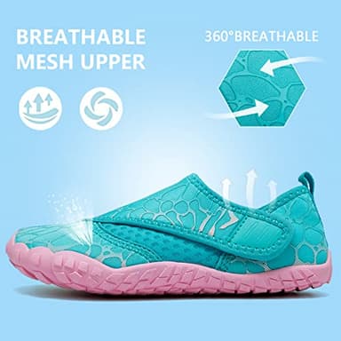 Kids Boys & Girls Water Shoes Lightweight Comfort Sole Easy Walking Athletic Slip on Aqua 5 Toe Sock(Toddler/Little Kid/Big Kid) U221WZ549.SA-Light Blue-32 - Image 5
