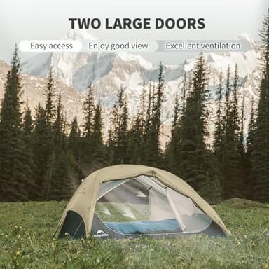 Naturehike UL Star River 2 Person Backpacking Tent, Double Layer Waterproof Two Person Tent, Lightweight Backpacking Cycling 2 Person Tent - Image 6