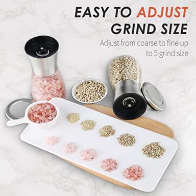 Ebaco Original Stainless Steel Salt or Pepper Grinder - Top Spice Mill with Ceramic Blades, Brushed Stainless Steel and Adjustable Coarseness By Pepper Grinder （Single Package） - Image 3