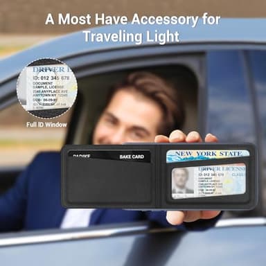 Padike for Magsafe Wallet, Magnetic Phone Wallet with Elastic Band for Extra Card Storage, Magnetic Card Holder with Adjustable Kickstand (Black) - Image 5