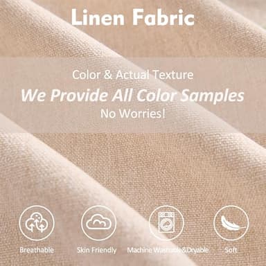 GOSUHI 108" U Shaped Couch, Modular Sectional Sofa, 3-Seater Comfy Cloud Couch with Movable Ottoman, Deep Seat Couches for Living Room, Linen, Beige - Image 6