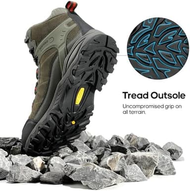 NORTIV 8 Men's Waterproof Hiking Boots Outdoor Mid Trekking Lightweight Mountaineering Shoes Paladin - Image 6