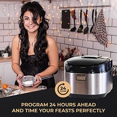 Buffalo Titanium Grey IH SMART COOKER, Rice Cooker and Warmer, 1.8L, 10 cups of rice, Non-Coating inner pot, Efficient, Multiple function, Induction Heating (10 cups) - Image 6