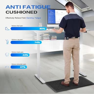 Villsure Kitchen Mat and Rugs, Cushioned Anti Fatigue Kitchen Mats, 1/2 Inch Thick Waterproof Non-Slip Kitchen Runner Rug, Heavy Duty Ergonomic Comfort Standing Desk Mat for Kitchen, Office, Laundry - Image 9