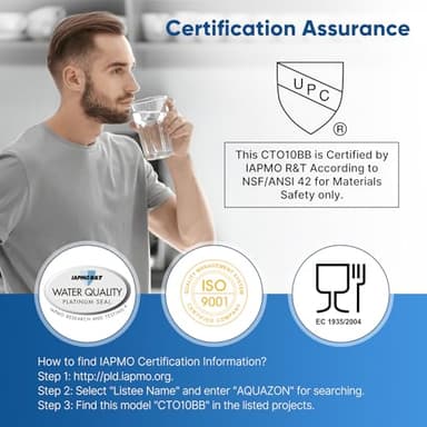 PUREPLUS Coconut Shell Water Filter Cartridge | Activated Carbon Block CTO | Universal Whole House 5 Micron 10 inch Cartridge | Compatible with WFHDC8001, CB-BB-10, EPM, EP-BB, 3Pack - Image 2