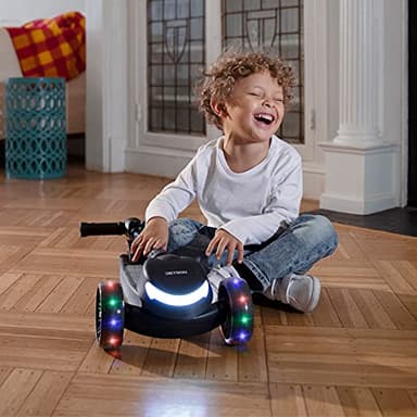 Jetson Scooters - Jupiter Mini 3 Wheel Kick Scooter (Black) - Collapsible Portable Kids Three Wheel Push Scooter - Lightweight Folding Design with High Visibility RGB Light Up LEDs on Stem and Wheels - Image 7