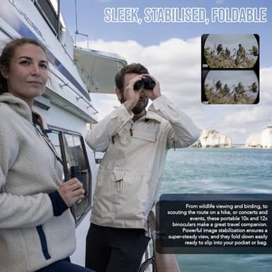 Nikon 10x25 S Dual-Hinge Design Stabilized Binoculars with Multilayer Lens Coatings (Black) Bundle with Focus Camera Binocular Harness and Focus Lens Cleaning Pen (3 Items) - Image 3