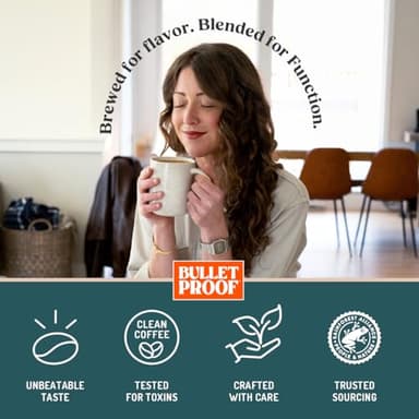 Bulletproof The High Achiever Ground Mushroom Coffee, 10oz, High Caffeine with Lion's Mane, B Vitamins and Adaptogens for Energy & Focus, Medium-Dark Roast - Image 6