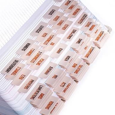 DiverseBee Laminated Bible Tabs (Copper Embossed Lettering), Bible Journaling Supplies, Bible Book Tabs, Christian Gift, 73 Bible Tabs for Women and Men, Includes 4 Blank Tabs (Alabaster) - Image 6