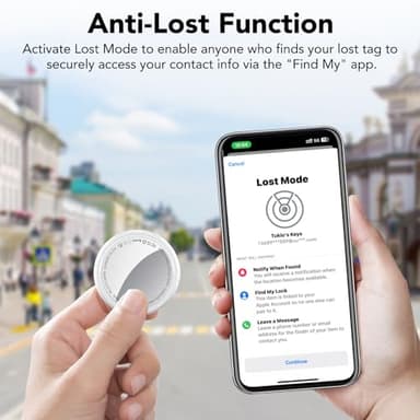 Tracker Tags (White) 4-Pack, Bluetooth Tracker Work with Apple Find My (iOS Only), Key Finder and Item Locator Smart Tag with Protective Case/Key Ring/Lanyard, Tracker Tag for Keys/Luggage/Wallet - Image 7