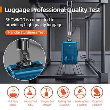SHOWKOO Luggage Sets Expandable PC+ABS Durable Suitcase Sets Double Wheels TSA Lock Sea Blue 3PCS - Image 7