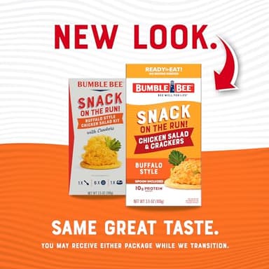Bumble Bee Snack On The Run Buffalo Chicken Salad with Crackers Kit, 3.5 oz (Pack of 12) - Ready to Eat, Spoon Included - Shelf Stable & Convenient Protein Snack - Image 6