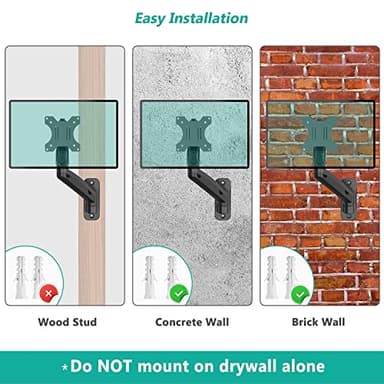 WALI Computer Monitor Wall Mount for 17 to 32 Inch Screens, Single Monitors Mount Holds up to 22lbs, Fully Adjustable Gas Spring Wall Mount Monitor Arm, 75x75/100x100mm VESA Mount (GSWM001), Black - Image 9