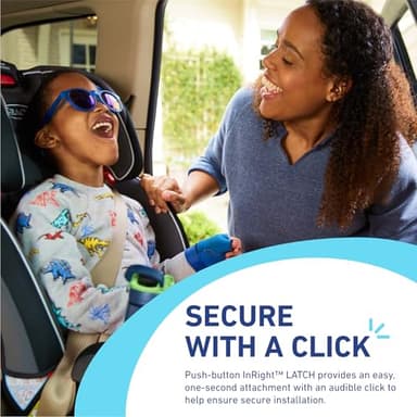 Graco SlimFit 3-in-1 Convertible Car Seat, Ultra-Space-Saving Design, Darcie, Suitable for Rear and Forward-Facing, Highback Booster Seat with 10-Position Headrest - Image 6