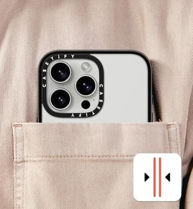 CASETIFY Compact iPhone 16 Pro Max Case [4 ft. 2X Military Grade Drop Protection/Slim/Lightweight] - Black Kingsnake - Clear Black - Image 3