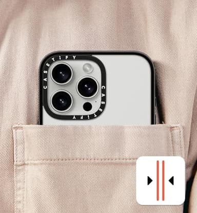 CASETIFY Compact iPhone 15 Pro Case [4 ft. 2X Military Grade Drop Protection/Slim/Lightweight] - Spring Botanicals 2 - Clear Black - Image 4