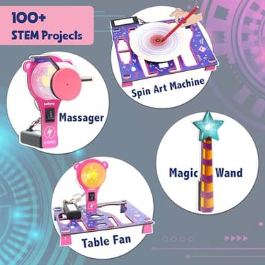 Butterfly EduFields 100+ STEM Projects | Girls Mini Engineering Kit for Ages 8 10 12 15 Years | Ultimate DIY Science Experiments for Kids | Educational Engineering Toys Best Birthday Gift idea - Image 2