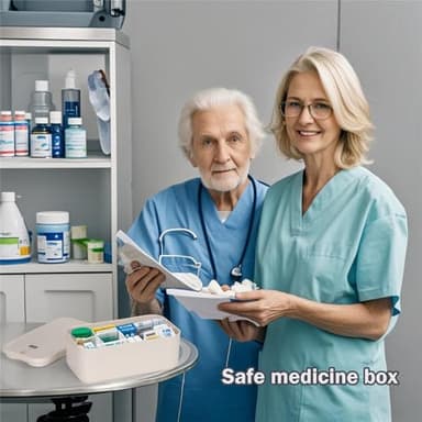 Lockable Storage Box,Medicine Lock Box Travel Case,Refrigerator Bin Container for Food,Medicines,Snacks,Locking Mobile Cell Phone Device Jail,Small Lockbox for Office,Home,School,Father Gift (Cream) - Image 7