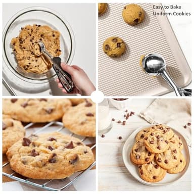 Cookie Scoop, Ice Cream Scoop, Medium Cookie Scoops for Baking, 18/8 Stainless Steel Cookie Scooper for Baking, Ice Cream Scooper with Trigger Release, Cookie Dough Scoop with Non-slip Grip (M)…… - Image 6