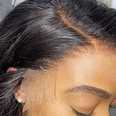 BEEOS 13x6 HD Lace Frontal Only, 0.10mm Ultra-thin Invisible Film Lace Straight Virgin Human Hair Frontal Pre Plucked Natural Hairline 20 Inch - Image 4