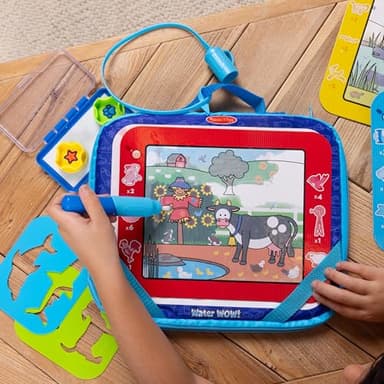 Melissa & Doug Water Wow! Take-Along Reusable Color-Reveal Drawing Set Mess-Free Multi-Activity Pad with Water PenTravel Toy for Toddlers & Kids Ages 3+ - Image 5