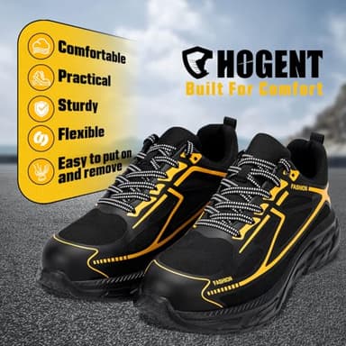 Steel Toe Shoes for Men Women Composite Toe Work Sneakers Comfortable Indestructible Safety Shoes Lightweight Breathable Construction Sneakers Puncture Proof Air Cushion - Image 7