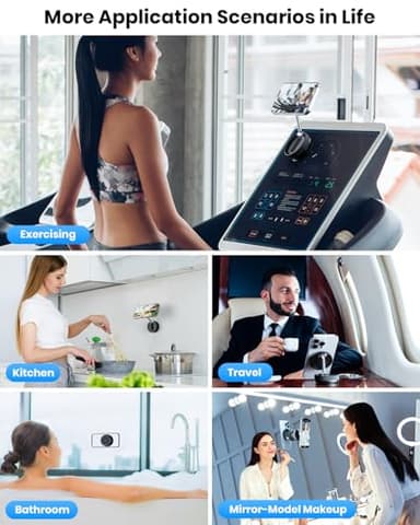 2026 Upgraded 360° Vacuum Magnetic Car Phone Holder for Magsafe [96+LBS Strongest Suction & 2800gf Strongest Magnetic], Adjustable Car Phone Mount for Your Car/Gym/Mirror/Shower for iPhone & Android - Image 8