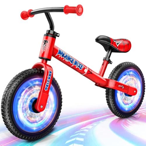 Aetyni Spider Balance Bike 2 3 4 5 Year Old: Toddler Bike with 12 Inch Lighting Wheel No Pedal Outdoor Spider Toys for Boys 2-3 3-4 Birthday Gifts for 2+ Year Old Boy Girl Toddlers Kids - Image 1