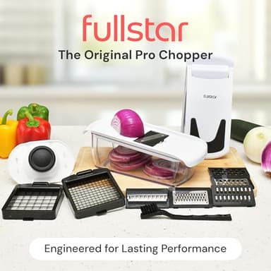 Fullstar The Original Pro Chopper - Vegetable Chopper and Spiralizer, Food Chopper with Container, Fruit Slicer, Kitchen Gadgets & Accessories, Home Essentials (8 in 1, White) - Image 2
