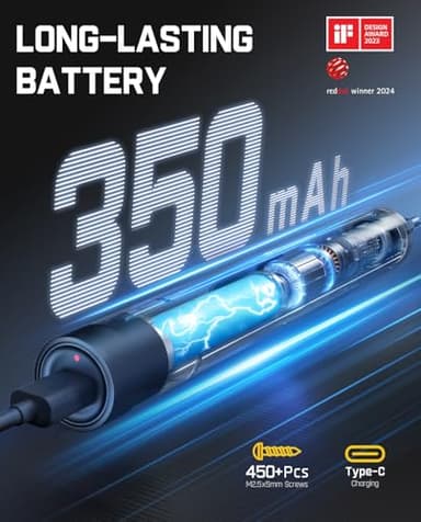 Fanttik E1 Max Electric Screwdriver, Mini Precision Screwdriver Set, 50 Magnetic Bits, Magnetic Storage, 5/32‘’Hex, Repair Tool Kit for Electronics Phone Camera Laptop Watch (Grey) - Image 7