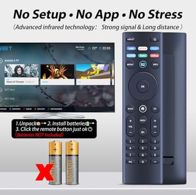 XR140 Remote Control for Vizio All LED LCD HD 4K UHD HDR Smart TVs,Replacement for XR136 Vizio Remote Control with Netflix/Vudu/Xumo/Crackle/Iheart - Image 5