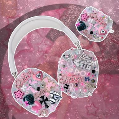 XHYMIA Junk Case Charms Kit, Junk Phone Case with Big Charms, Nail Bow Pearl Flatback Resin Charm for DIY Crafts Silver Pink - Image 7