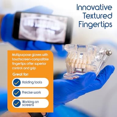 Inspire Nitrile Gloves Medical Examination | 4.5 Grade The Original Quality Stretch Cobalt Blue | Disposable Latex Free Doctors,EMT, Food Service, Cleaning, Janitorial, Household, Hospitals and More - Image 6