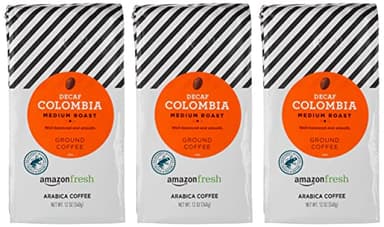 Amazon Fresh Decaf Colombia Ground Coffee, Medium Roast, 12 Ounce (Pack of 3) - Image 9
