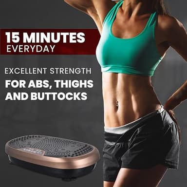 EILISON FitMaxx 3D XL Vibration Plate Exercise Machine - Whole Body Workout Vibration Platform w/Loop Bands - Lymphatic Drainage Machine for Weight Loss, Shaping, Wellness, Recovery - Image 3