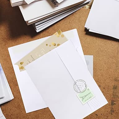 50 Packs 5x7 Envelopes, White A7 5x7 Envelopes for Invitations, Printable, Self Seal for Weddings, Photos, Postcards, Greeting Cards, Mailing - Image 2