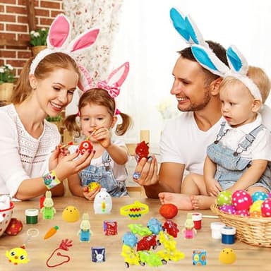 60 Pcs Prefilled Easter Eggs Filled with Assorted Toyst, Easter Basket Stuffers and Party Favors for Kids Boys and Girls - Image 7