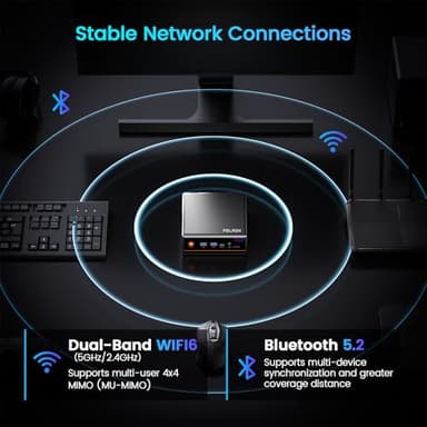 PELADN WO4 Mini Gaming PC - AMD Ryzen 5 5600H(Upgraded 5700U) Mini Computers 16GB Dual Channel RAM 512GB PCIe3.0 SSD, Mini Desktop Computer with Dual NIC LAN 2.5Gbe, WiFi6, BT5.2, Type-C - Image 6
