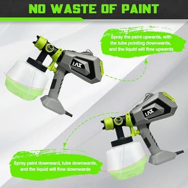 700W Paint Sprayer, Electric Paint Spray Gun with 1200ml Capacity Container, 4 Nozzle Sizes, Easy to Clean, Airless Paint Sprayer for House Painting, Cabinets, Decks, Walls, Doors, DIY Projects, etc. - Image 4