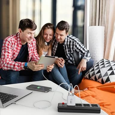 TT&C USB C Block 40W, 4 Ports Wall Plug Fast Charging Block, PD+QC Multiport Power Adapter USB C Charger Type C for iPhone 17, 17 Air, 17 Pro, 17 Pro Max, 16,15,14,13,12, Galaxy Phones (White 2Pack) - Image 7